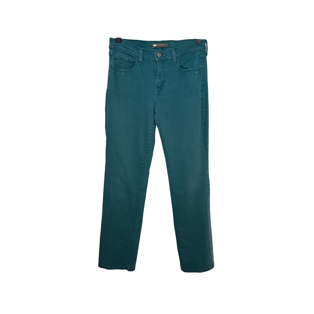 Levi's 505 Straight Leg Teal Green Jeans Womens Size 10 Medium W29 L32 Stretch